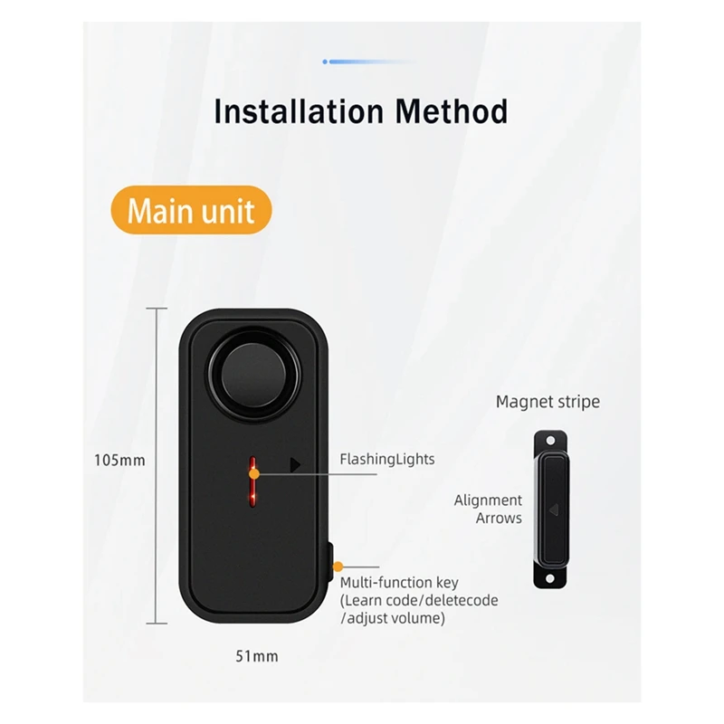 Door Window Burglar Alarm Sensor Wireless Remote Control Anti-Theft Alarm System Kit Home Security Door Open Detector