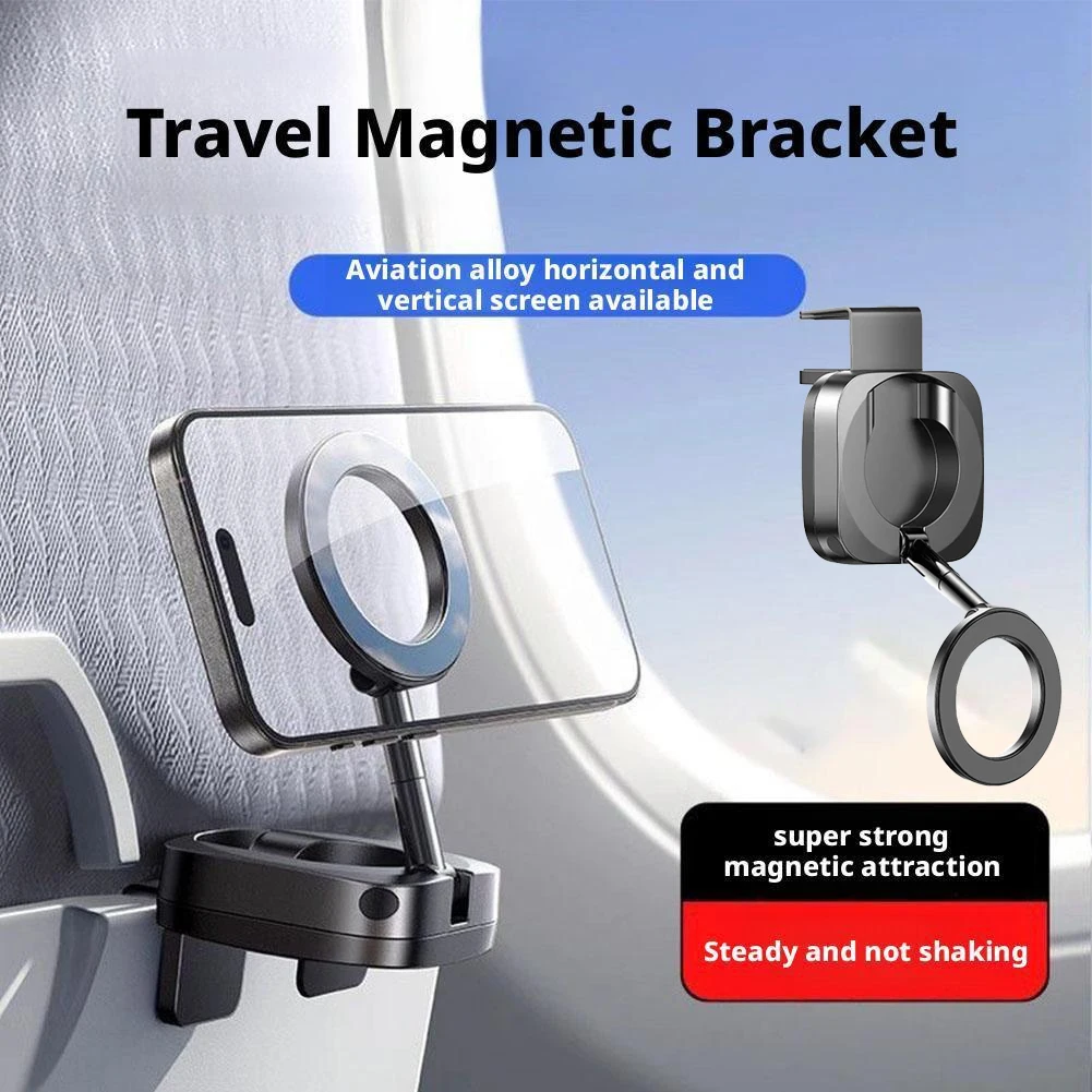 Soporte para teléfono plegable magnético para coche vuelo plano 360 °   Soporte celular con ventosa, estante de navegación para coche, soporte para salpicadero, soporte antivibración