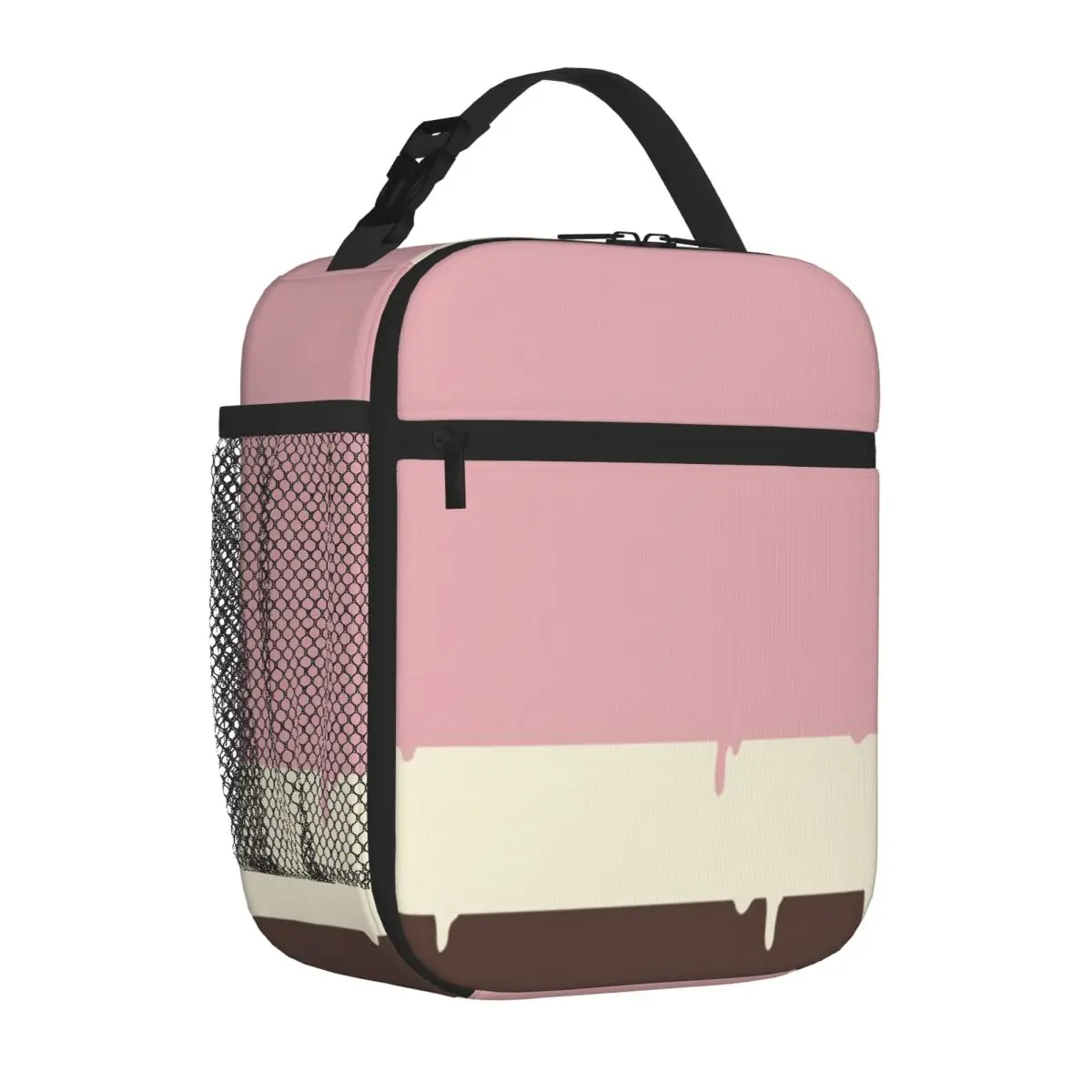 Hot Sale Neapolitan Ice Cream Drip Leisure Adult Lunch Bag Daily Meal Prep Foldable Lunch Bag