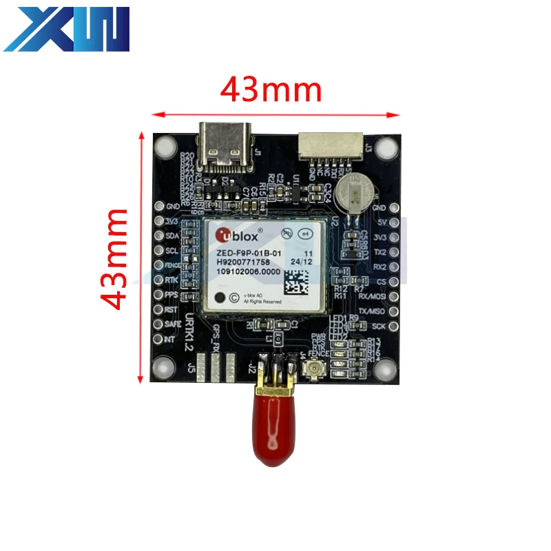 ZED-F9P-01B-01 RTK Differential Centimeter-level Positioning Module GPS Navigation Module New Supply Receiver UM980