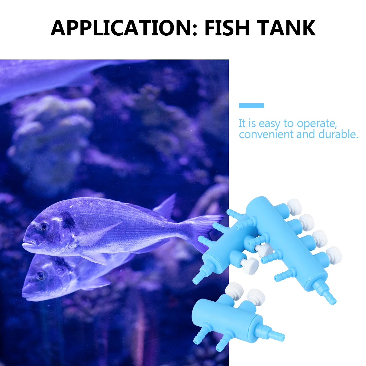 

3 Pcs Aerobic Pump Air Dispensing Head Aquarium Tube Splitter Flow Control Fish Tank Valve for Accessories Plastic Valves
