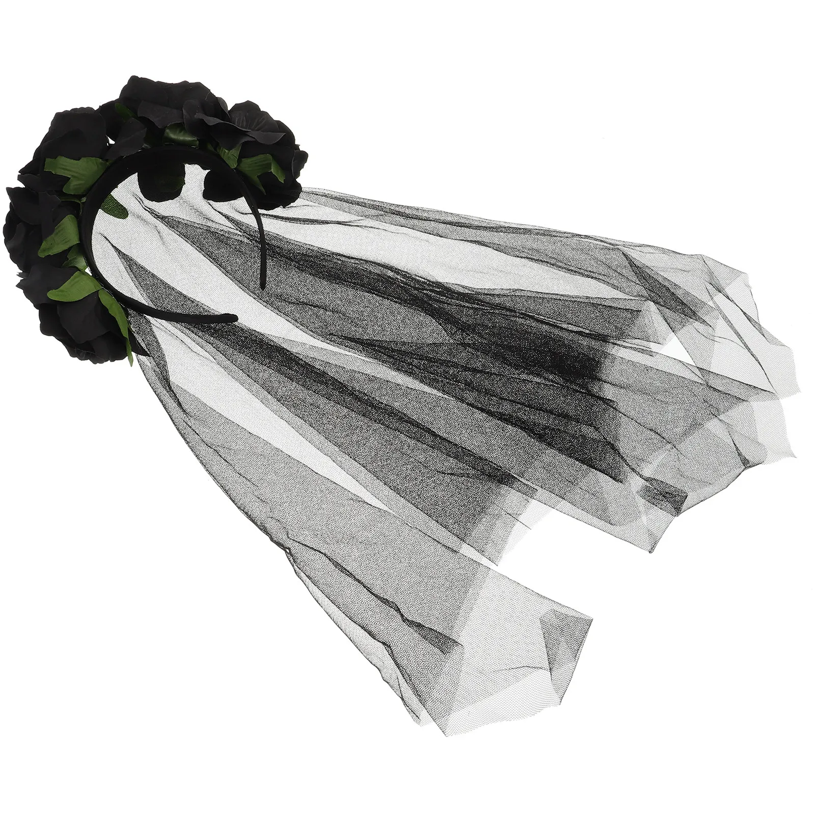 

Halloween Rose Decor Veil for Women Lightweight Dacron Yarn Hair Veil Perfect for Festival Carnival Party Makeup Photography