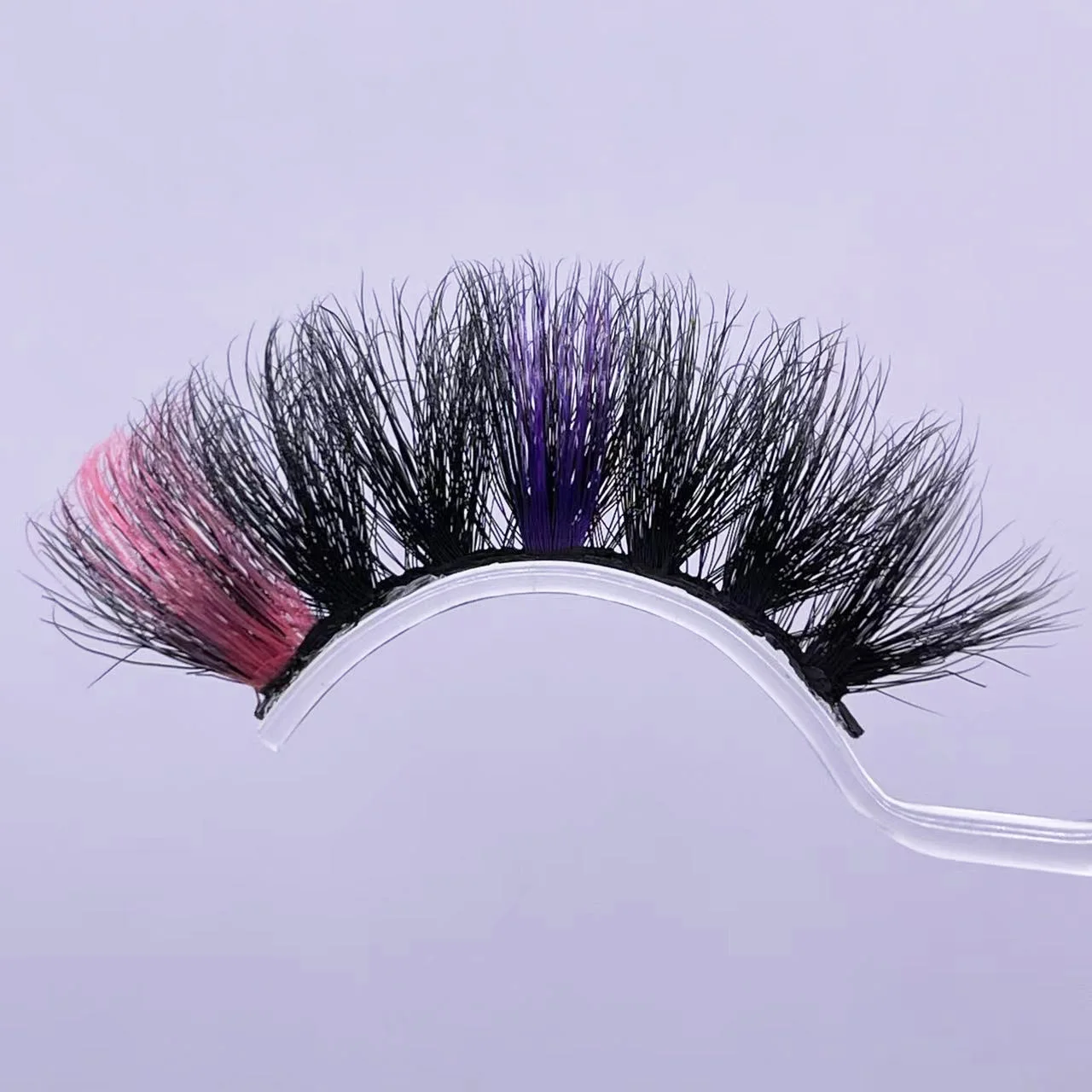 Colored Lashes 20mm 5D Thick Mink Lash Bulk Wholesale Color False Eyelashes 3D Dramatic Makeup Faux Mink Eyelash Mix Color