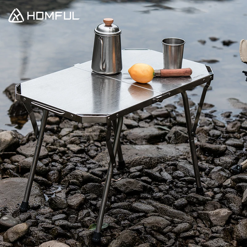 Folding Picnic Table - طاولة تخييم قابلة للطي من HOMFUL،