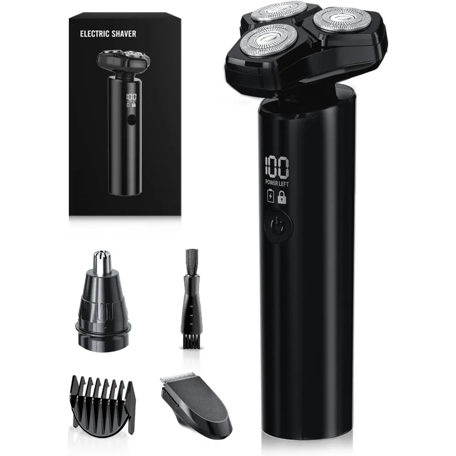 Electric Razor for Men with 10000RPM HighSpeed Motor IPX8 Waterproof Design USB Fast Charging Capability 5Minute Quick Charge T