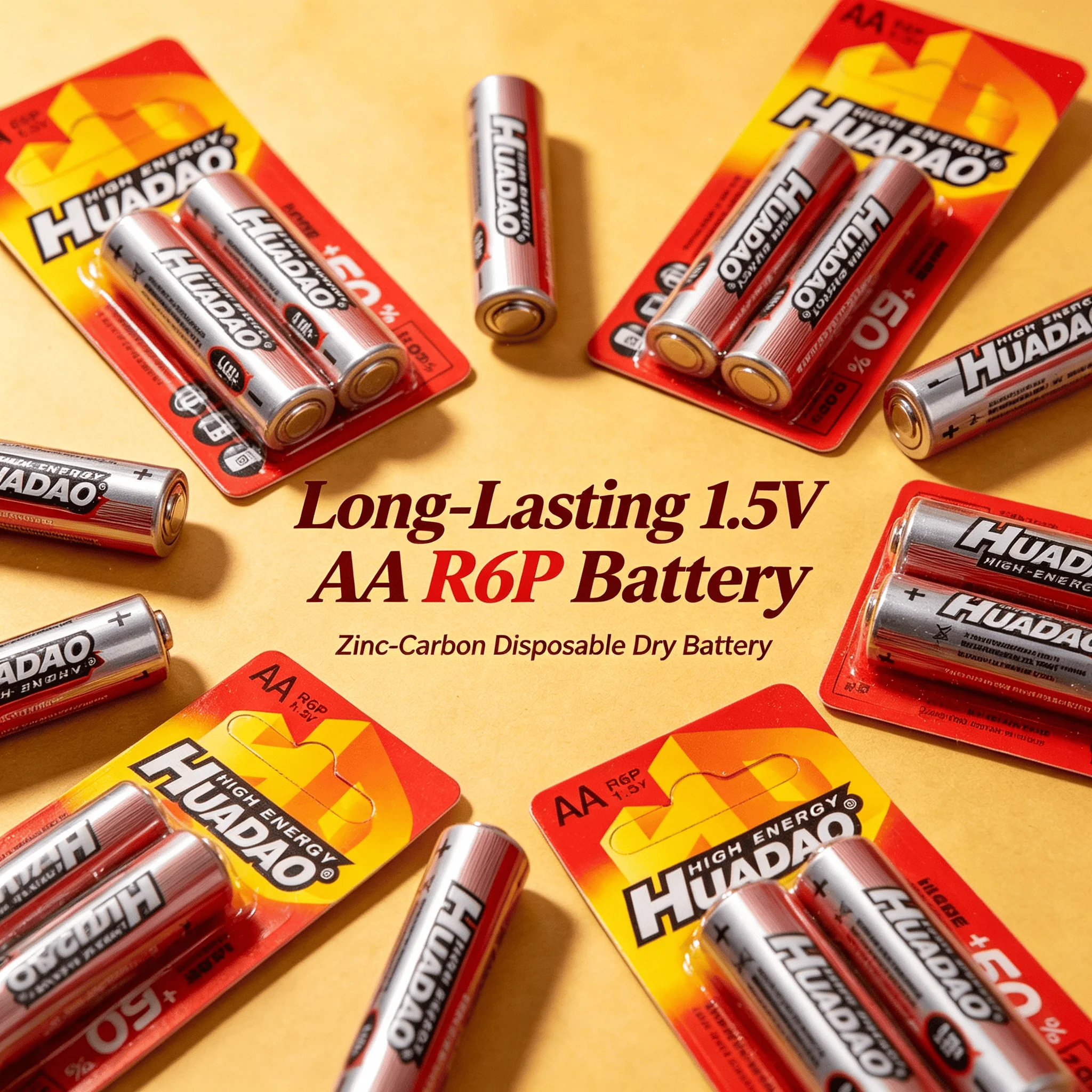 High Capacity 1.5V AA R6P Long‑Lasting Zinc‑Carbon Disposable Dry Battery For Mouse Calculator Electric Toys Remote Control