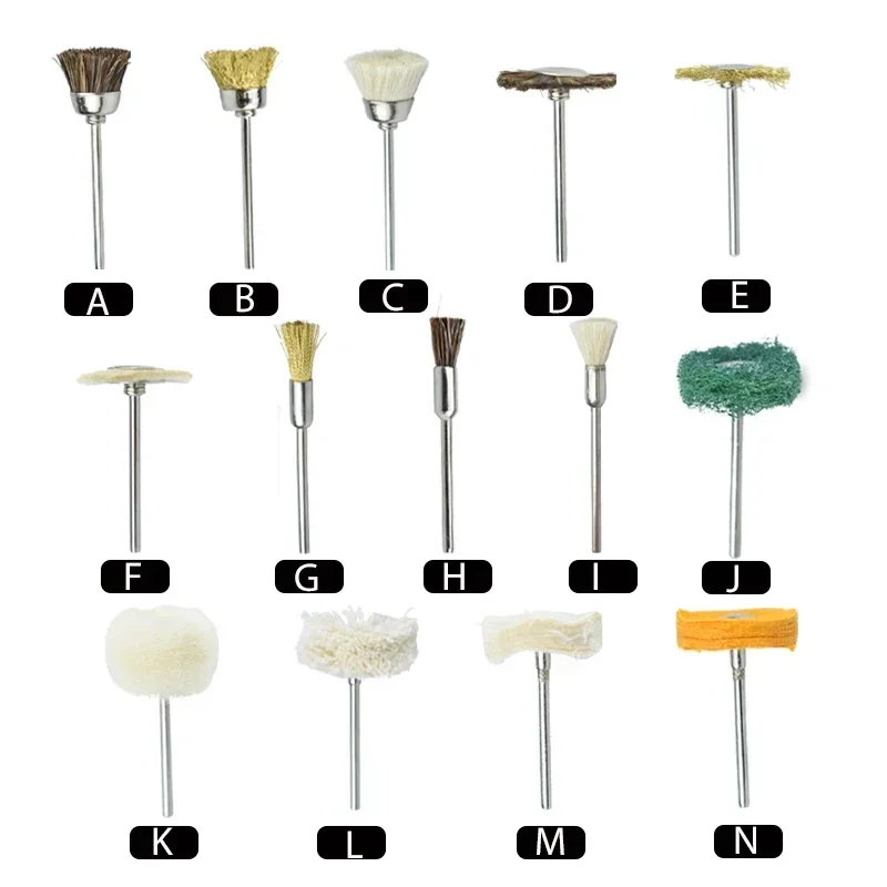 

10Pcs Dental Lab Polishing Wheel Polishers for Rotary Tools 2.35Mm Shank Hp Brush