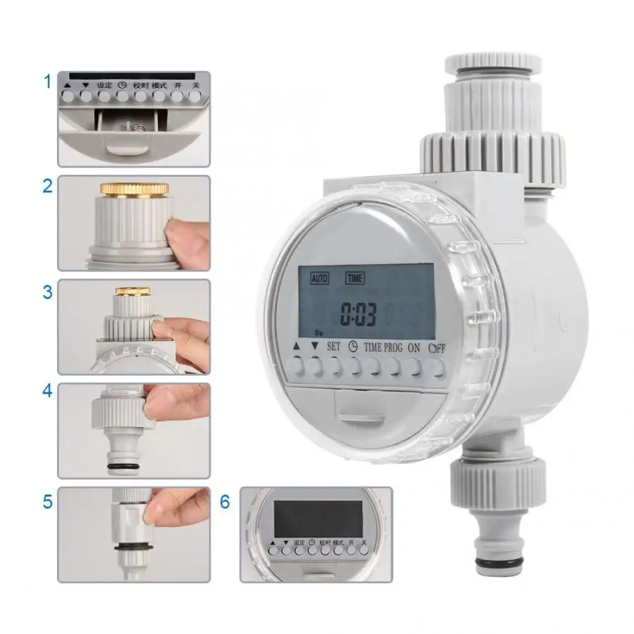 

1Pc Irrigator Solar Power Home Garden Auto Water Saving Irrigation Controller LCD Digital Watering Timer hours