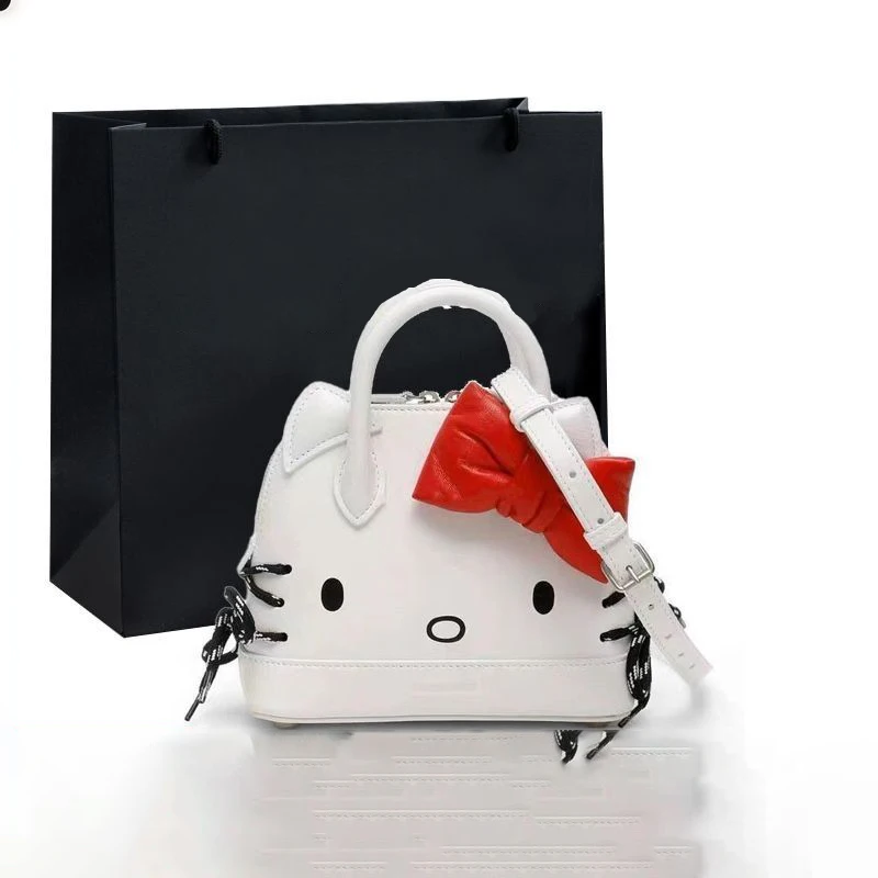 Kawaii Hellokitty Cartoon podręczna torba z muszlą 2024 nowa torba Crossbody postacie z Anime mała torba na ranię prezenty dla osób dojeżdżających