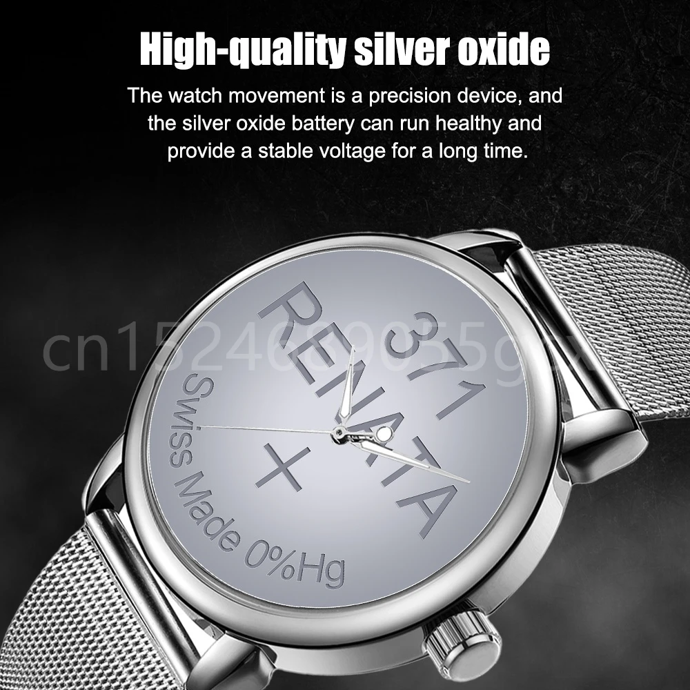 New Renata 371 SR920SW AG6 LR920 LR69 920 1.55V Silver Oxide Watch Battery for Toy Remote Swiss Made Button Coin Cell