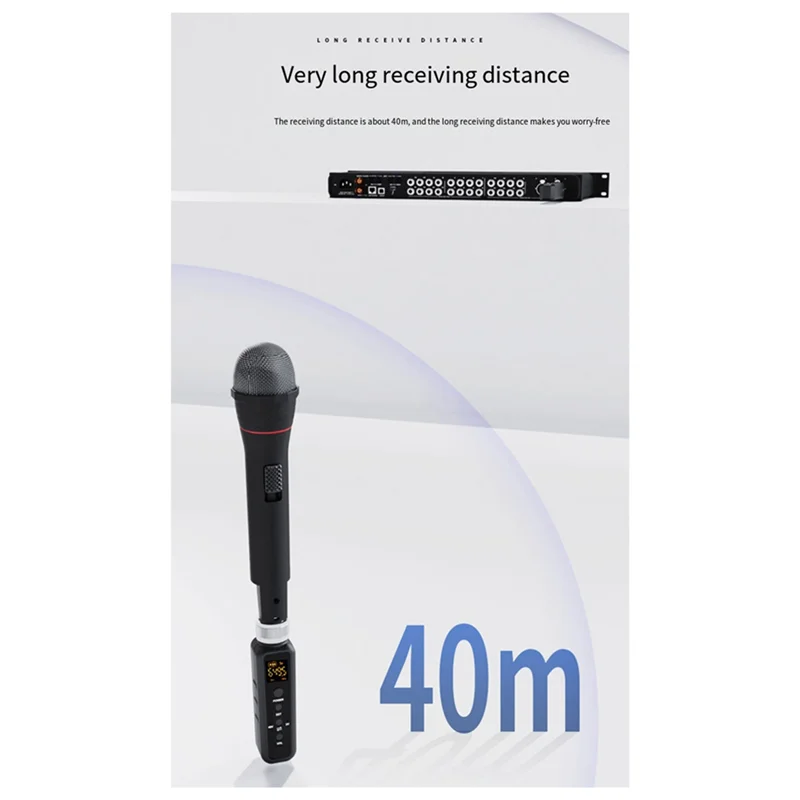 

GW-UHF Wireless Microphone Converter XLR Transmitter And Receiver 500-600Mhz Plastic 1Set