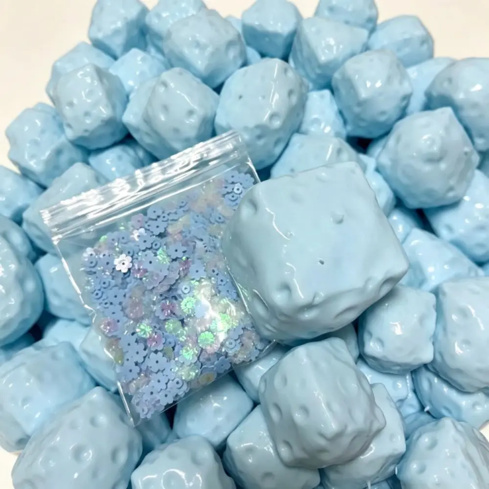 Creative Hand Relax Cheese Cube Squishy Moldable Fidget Crunch Squishy Pinch Non-bounce Blocked Filled Ball Adults