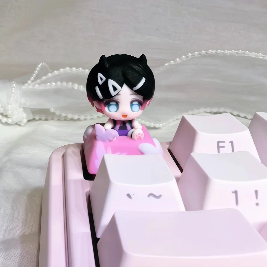Anime Cute Kyecaps Costom VALORANT Clove Jett Sage Cartoon ESC 1u Key Caps Mechanical Keyboard Resin  Kawaii  Keycaps Girl Gift