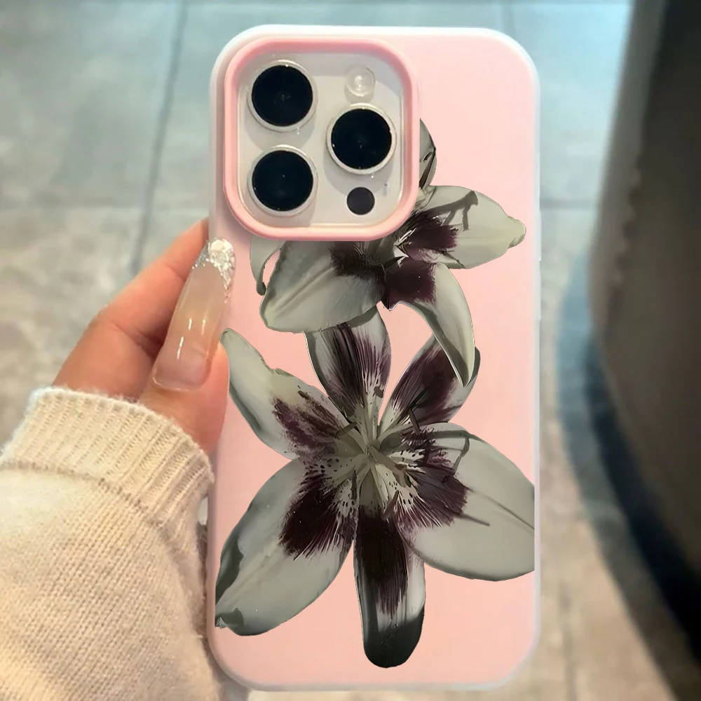 Für Xiaomi Redmi 17 Pro Max Hüllen Für Redmi Mi 11 Lite 5G Ink Lily Flowers Handyhülle 14T Pro 15T Pro 17 Pro Bonbonfarben Funda – Detail 2