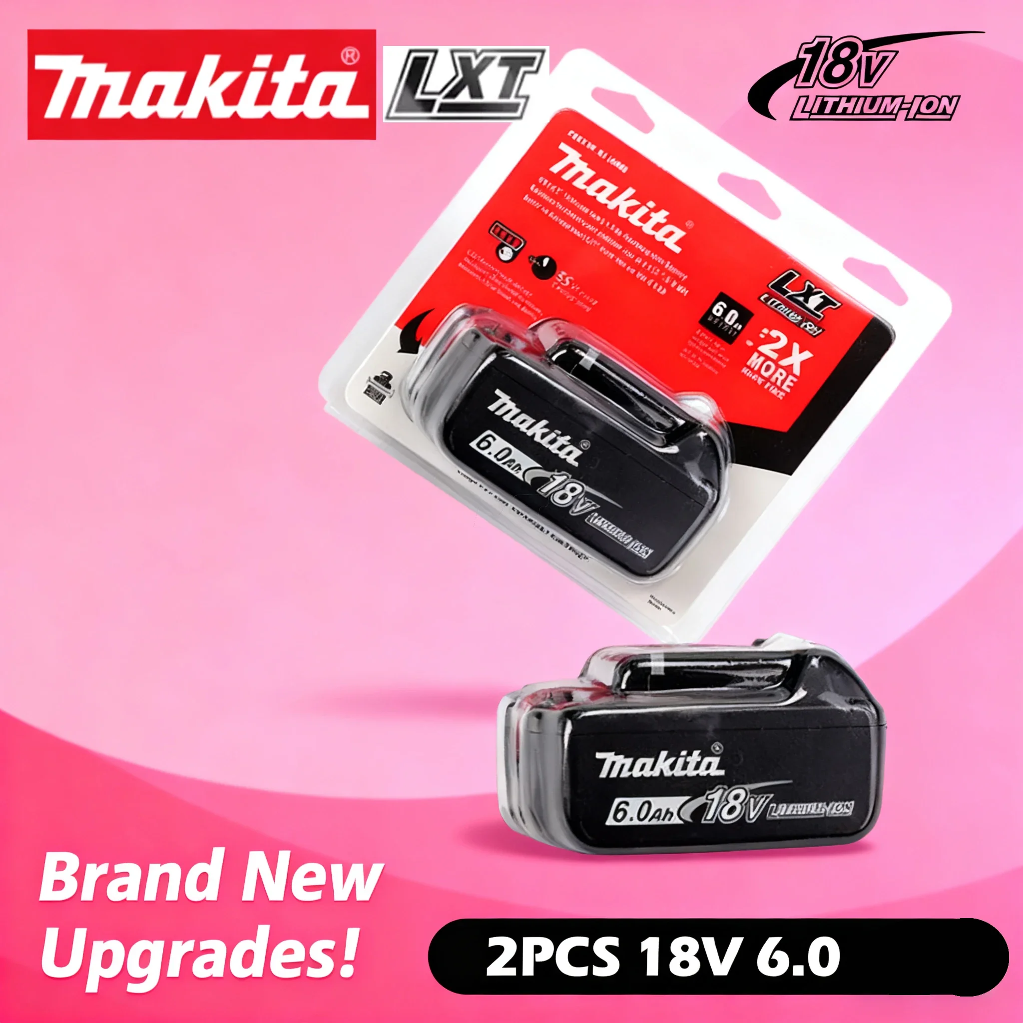 

IOriginal Makita 18V 6.0Ah Rechargeable Battery,Perfect Replacement for Makita BL1860B BL1860 BL1850,Compatible with DHP482
