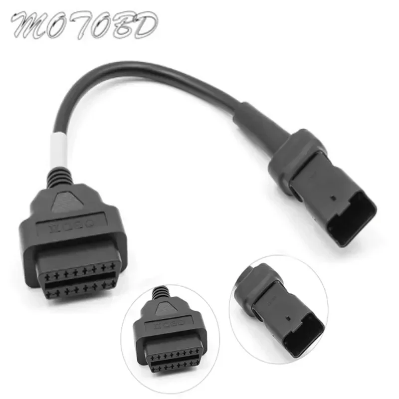 

Мотоциклетный разъем OBD2 для Ducati, 4-контактный, 16-контактный адаптер, OBD 2, 16-контактный удлинительный кабель