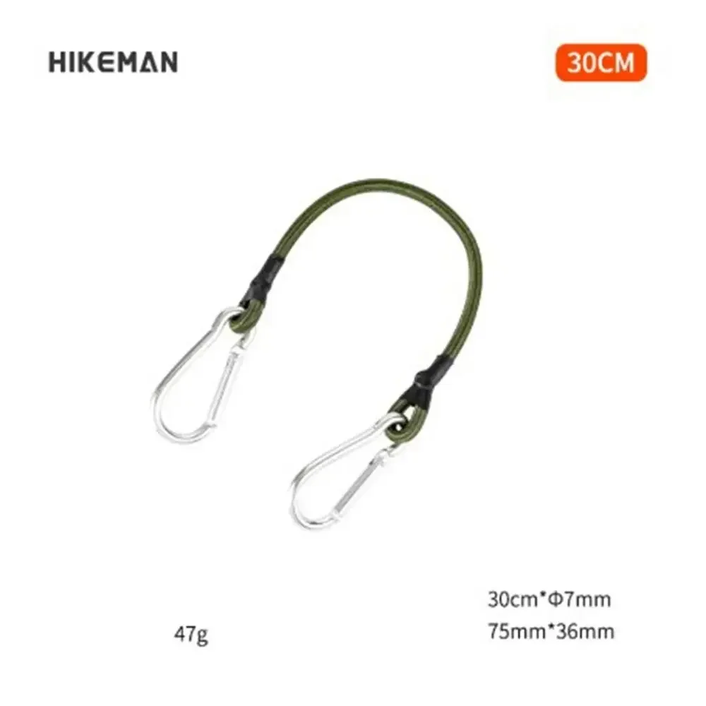 30/60/90 ซม.กลางแจ้ง Heavy Duty Bungee สายไฟสีเขียว 7 มม.บรรจุ Clothesline กระเป๋าเดินทางบรรจุเชือก