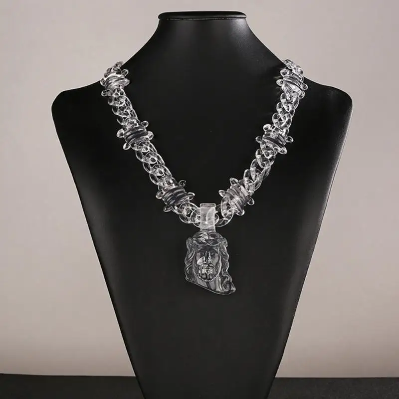 

652F Religious Jewelry Adjustable Acrylic Chain Necklace Suitable for Men and Women