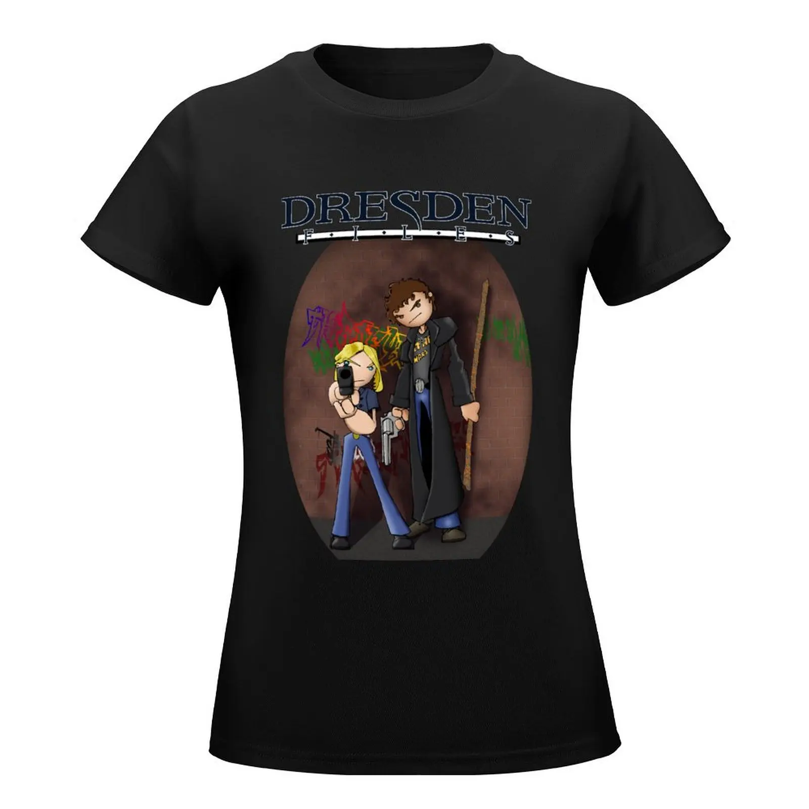 Dresden Files - Harry and Murph T-Shirt plus size tops summer top korean fashion Women's tops