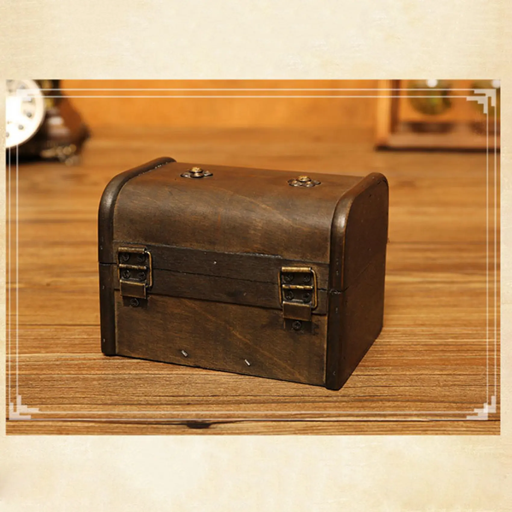 Learned- 3X Chic Wooden Pirate Jewellery Storage Box Case Holder Vintage Treasure Chest for Wooden Organizer Large