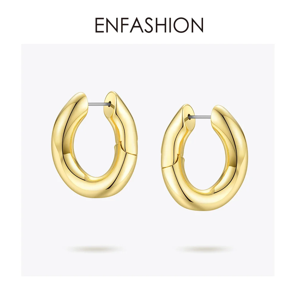 

ENFASHION серьги-кольца в стиле панк для женщин, золотые маленькие круглые серьги-кольца, модные украшения Aros De Moda 2020 EC1044