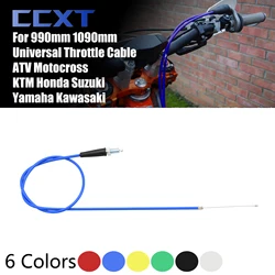 Motorcycle 990mm 1090mm Accelerator Throttle Cable Straight Connection Cables For Honda Kawasaki ATV KTM Yamaha Suzuki Dirt Bike