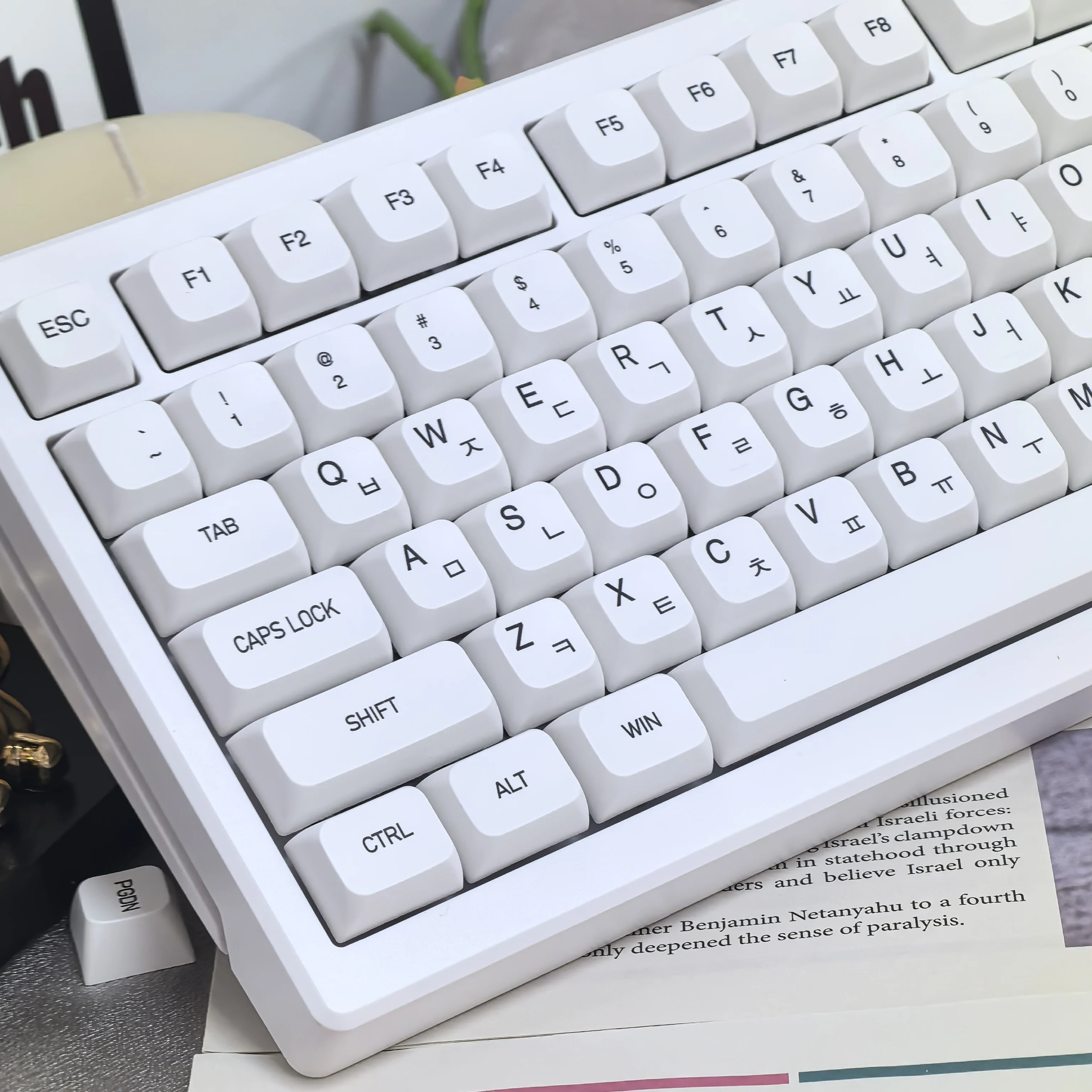 Putih Rusia/Korea Keycap XDA disederhanakan Pbt panas kerajinan sublimasi susu putih Matte Keycap Set 120 kunci untuk Gmk 87/75/98/104