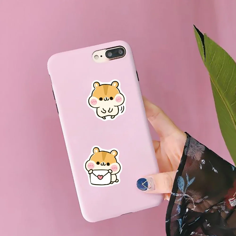 50PCS Cute Hamster Cartoon Pet Expression Graffiti Sticker Computer DIY Notebook Skateboard Cup Suitcase Notebook