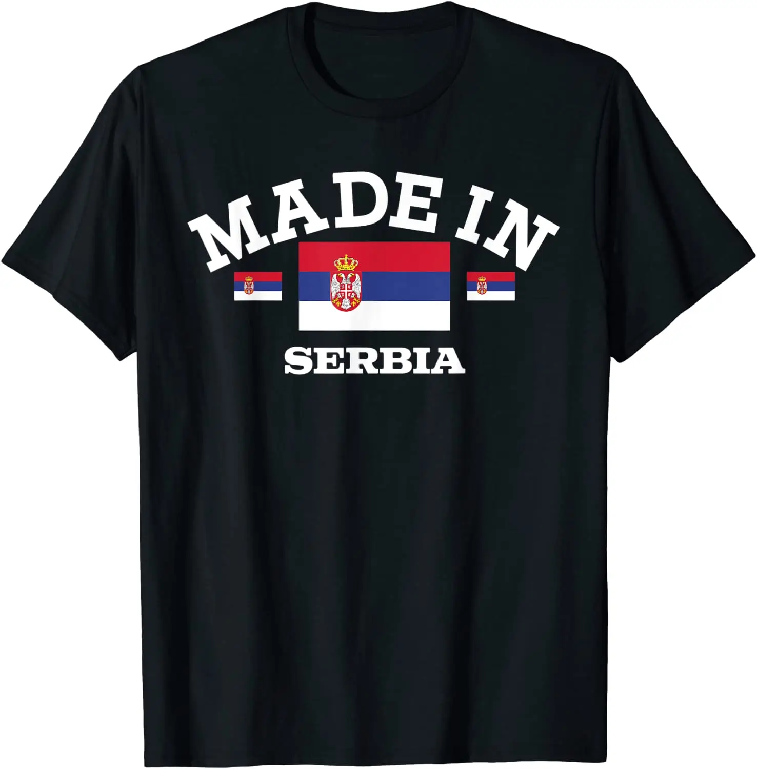 Feito na sérvia sérvio bandeira masculina camiseta de manga curta casual 100% algodão o-pescoço verão tshirt