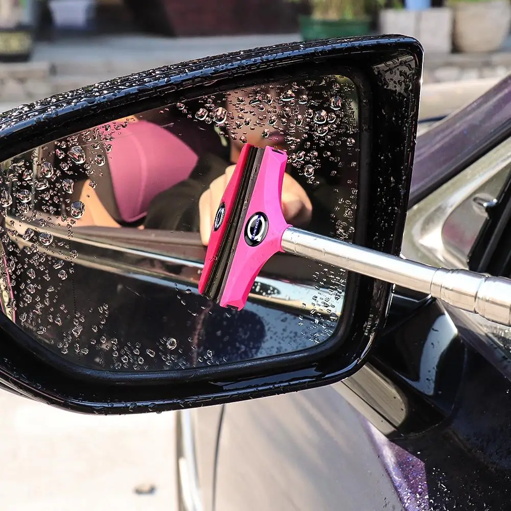 

1PC Universal Car Rearview Mirror Window Wiper Stainless Steel Wiper Glass Defogger Anti-raining Wiper For Volvo Car Accessories