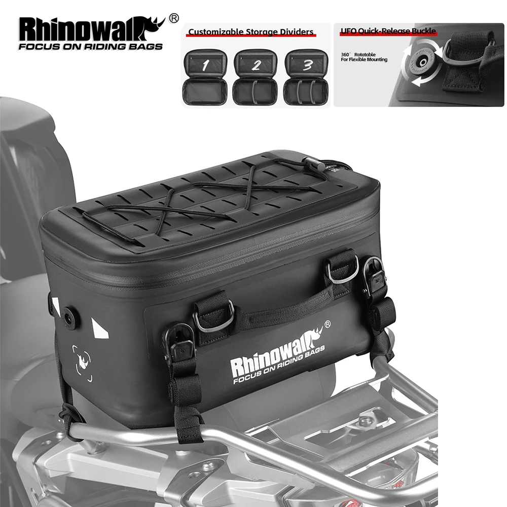 

Rhinowalk Motorcycle Case Box Bag 16L Waterproof Side Tail Pannier Box For BMW Adventure Rear Seat Luggage Motor Accessories