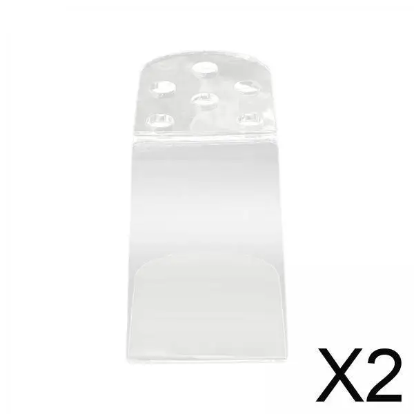 

2x Barber Shear Holder 6 Holes Transparent Professional Scissors Stand for Clip
