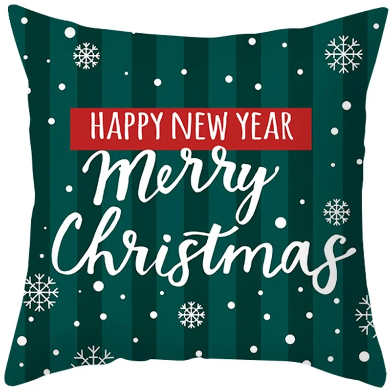 Cartoon Elk Snowball Color Ginger Gingerman Christmas Hat Christmas Hat Christmas Pillow Set Sofa restaurant Pillow Pillow