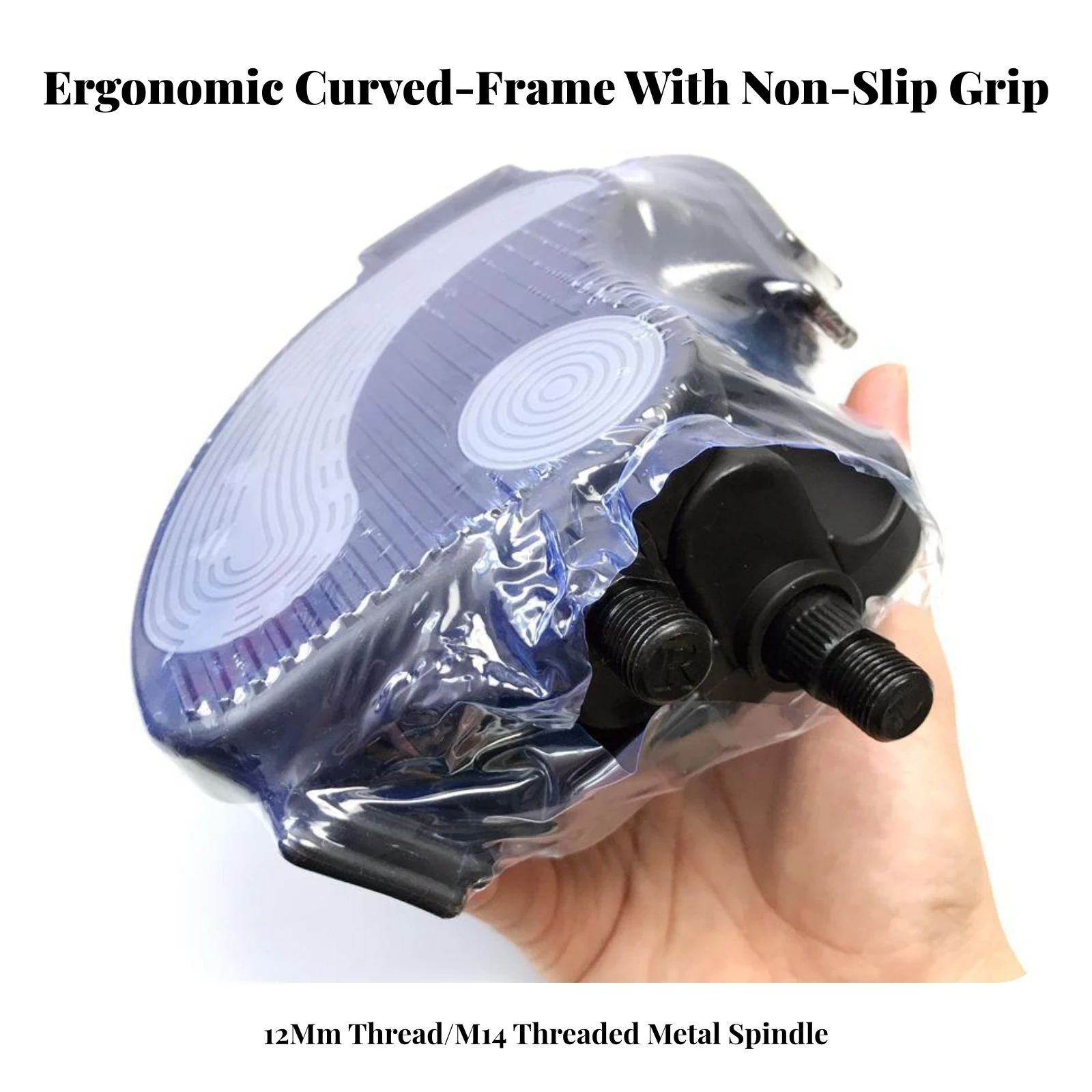 Pedals Anti-Slip Exercise Bike Pedal with Strap Exercise Bike Pedal Threaded for Indoor Cycling, Home Gym
