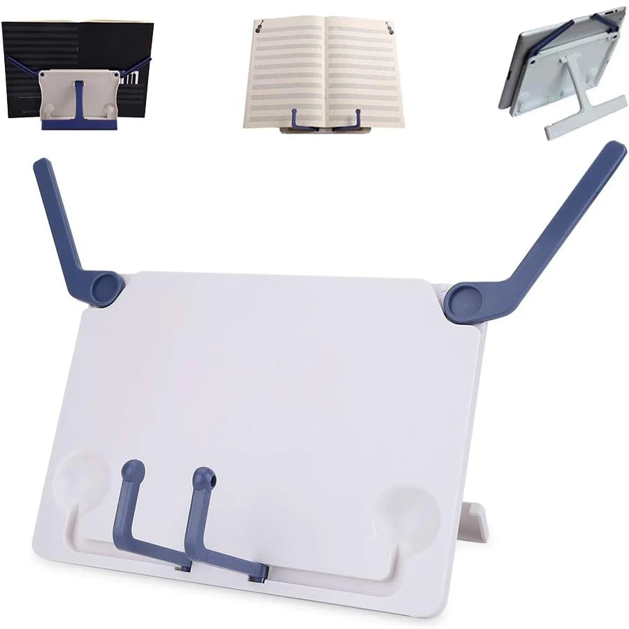 Soporte de música portátil para partituras, soporte de libros plegable ligero ajustable para músicos, Piano, violín, coro, soporte de viaje JXB