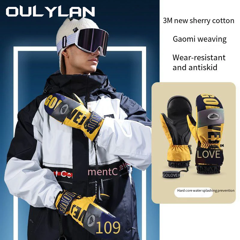 Gants à écran tactile coordonnants imperméables pour hommes et femmes, gants chauds, doigts complets, cyclisme, conduite en plein air, moto, ski,