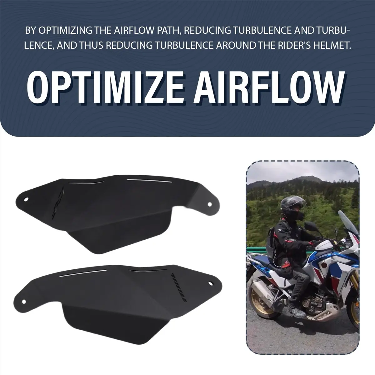 Super Sale Motorcycle Wind Deflectors for Honda CRF1100L Africa Twin Adventure Sports 2020-2025 Front Fork Cockpit Air Deflector
