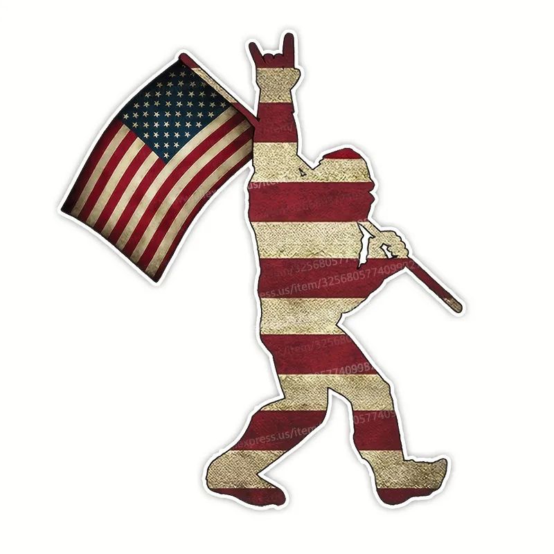 

USA Flag Rock Car Sticker Waterproof Vinyl Decal on Bumper Rear Window Laptop Self-adhesive Decal For Car Accessories SH358