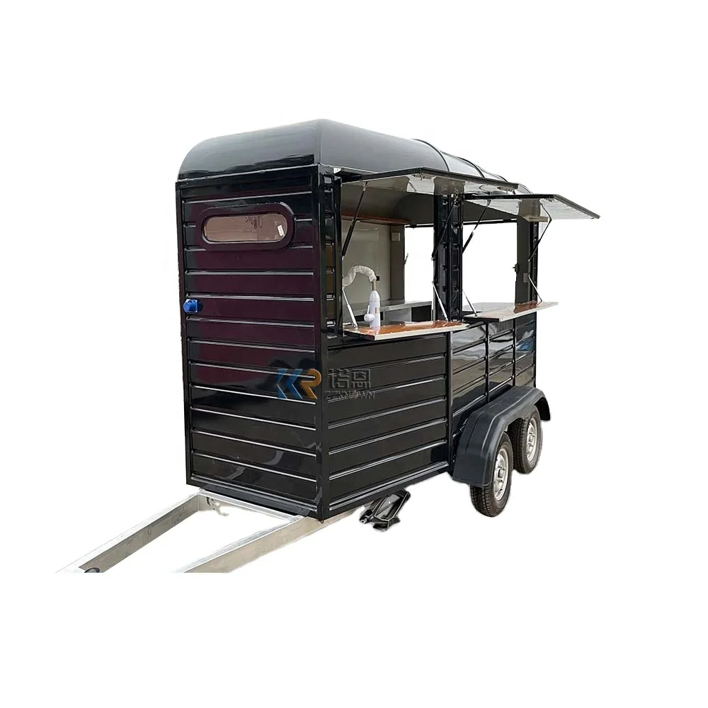 Remorque alimentaire de cuisine mobile, standard UE, meilleure vente, rue, camions alimentaires, 2 roues