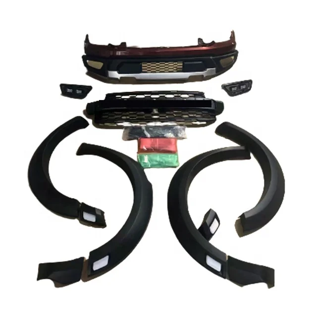 

Новейший комплект для модификации кузова Ford Ranger T9 (2022+) с решеткой радиатора, передним бампером, светодиодными элементами и расширителями колесных арок для преобразования в F150 Raptor (2022+)