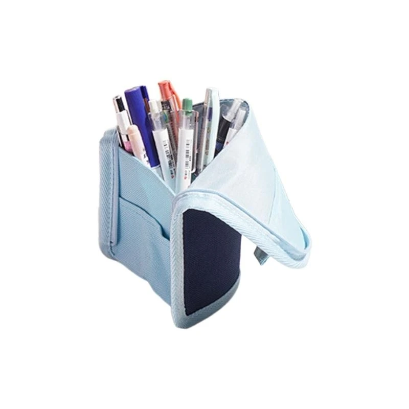 

W89C Pen Pencil Bag Foldable Pencil Case Zippered Pen Bag Table Pen Holder Lightweight Pen for Student Boy Girl