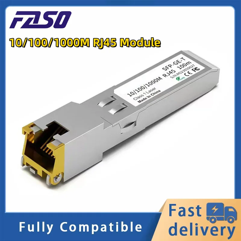 

Gigabit SFP RJ45 Copper Transceiver Module 10/100/1000Mbps Optical Module 100 Meter For Cisco/Mikrotik/Ubiquiti Ethernet Switch