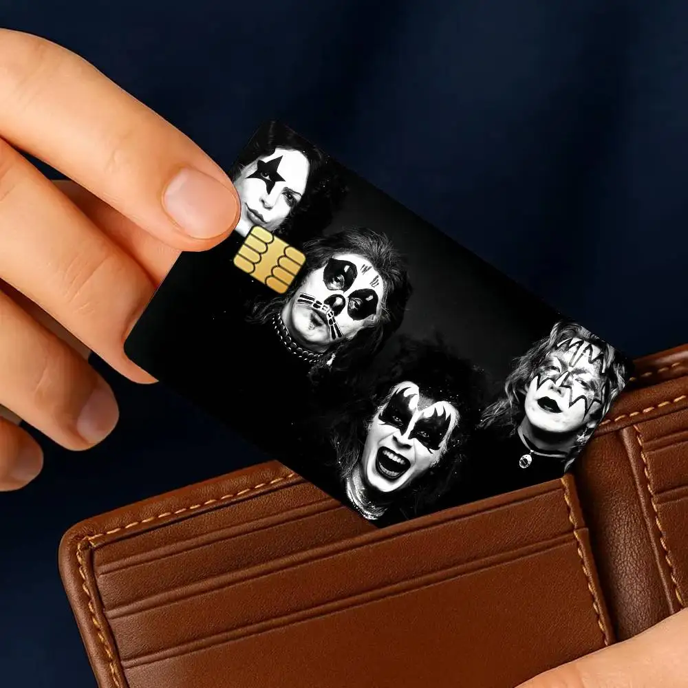 Band Kiss Classic Credit Card Stickers Skin for Bank Debit Decorative Protection 4PCS Anti-scratch Waterproof view 4