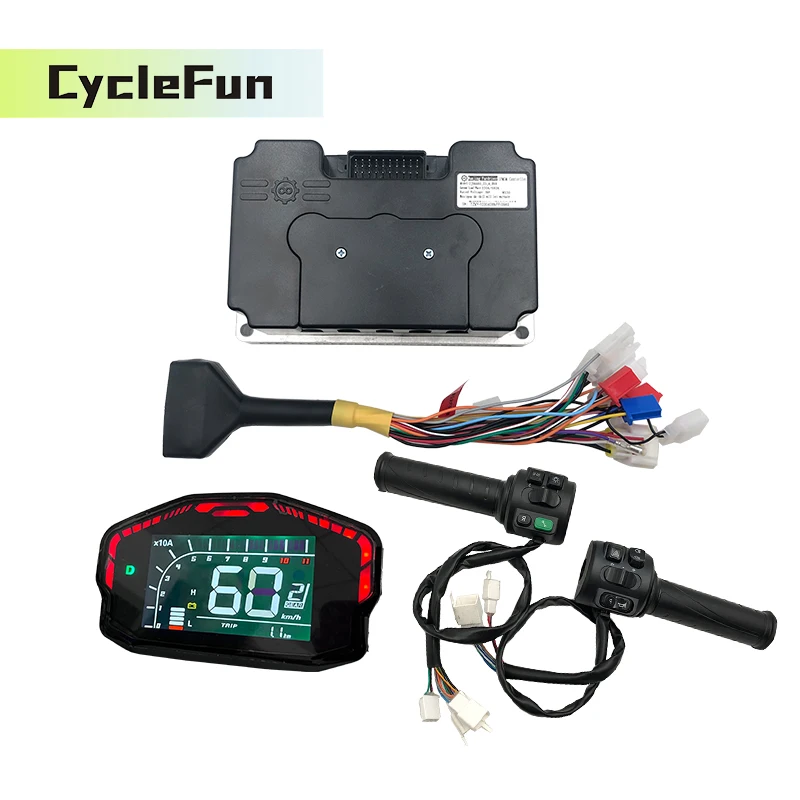 

NANJING ND96680 FarDriver 96V DC 330A Phase 680A Sine Wave Controller with DKD Display and T08 Throttle for Electric Motor