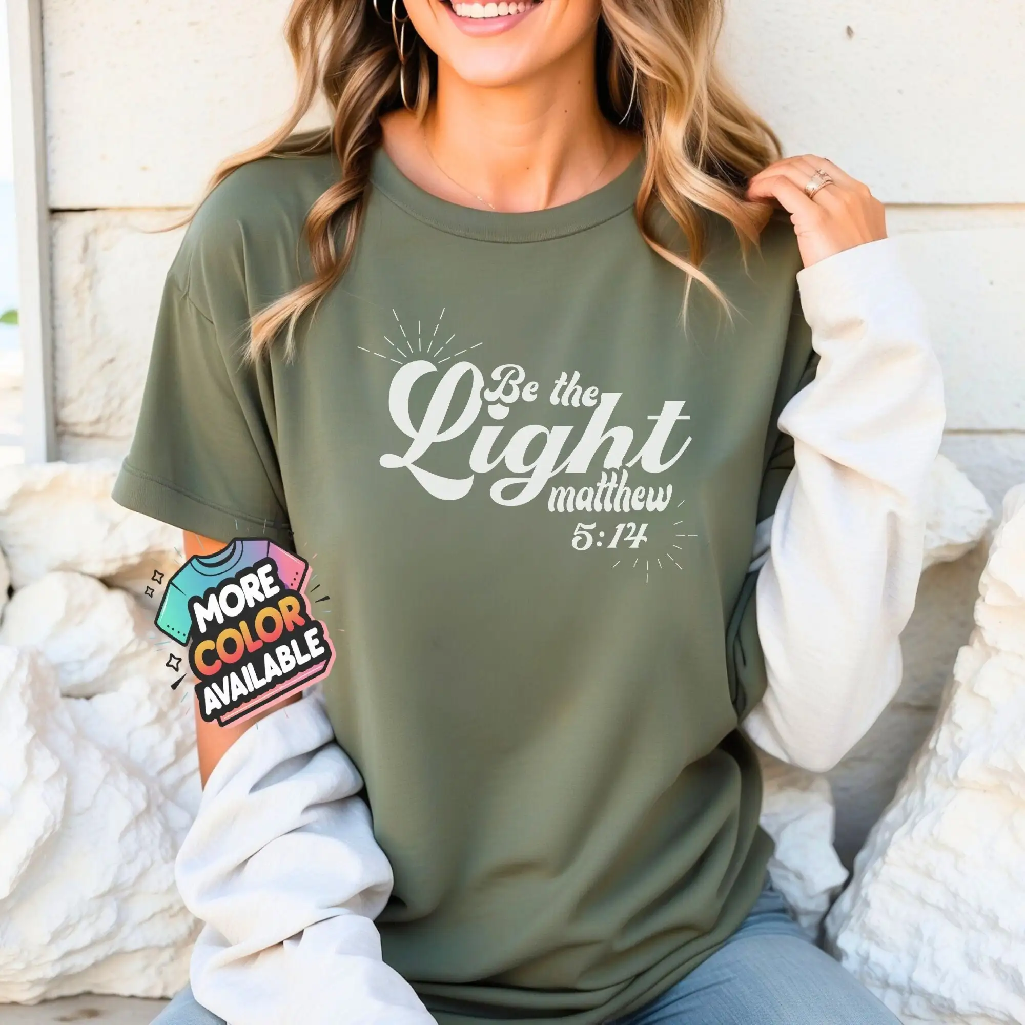 Be The Light Matthew Inspirational Quote T Shirt Christian Faith