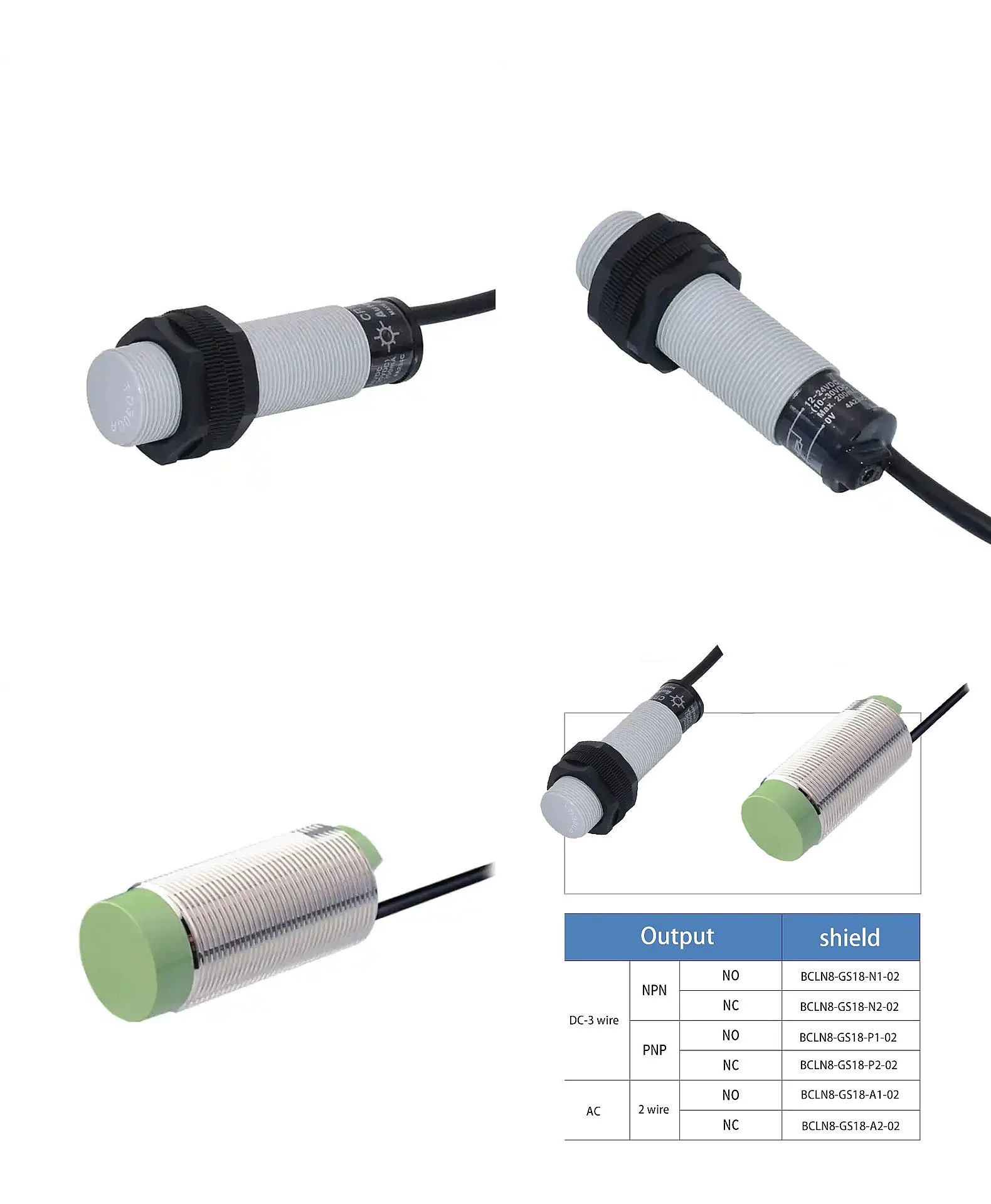 M12 M18 M30 Capacitive Proximity Sensor Switch NPN NO NC Liquid Level 2-Wire AC 220V