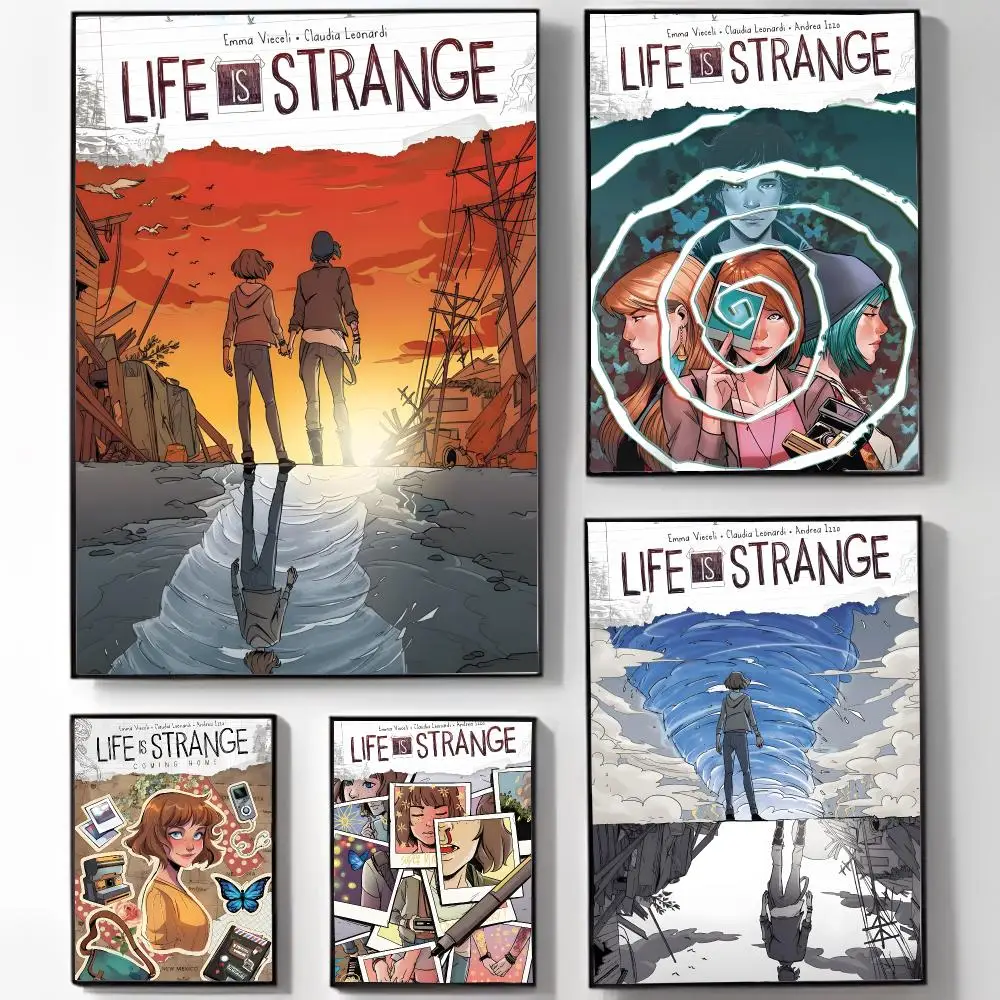 Adventure Gaming L-Life Is Strange The Storm Poster Self-adhesive Art Waterproof Sticker Coffee House Dorm Room Wall Decor