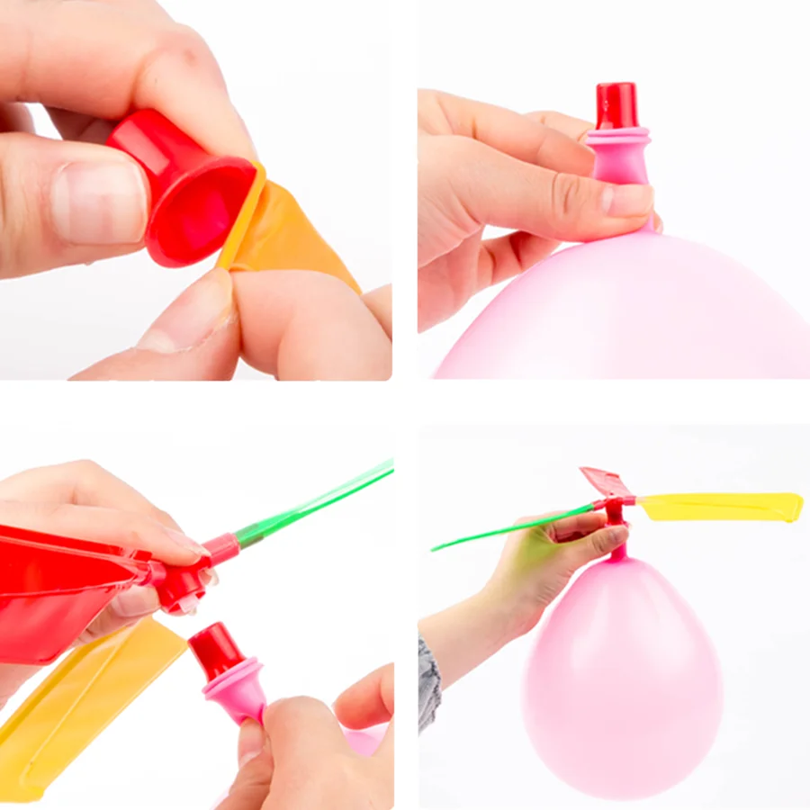 3/6/9sets Balloon Propeller Helicopter Science Kit Fun Experiment Game Tool Party Festival DIY Flying Entertainment Supplies XJM - view 4