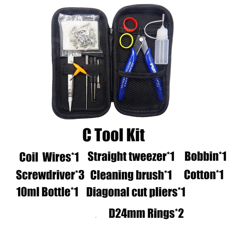 V2 V3 DIY Schroevendraaier Gereedschapset Jig Keramische Pincetten Tangen Reparatie Coiler Borstels Scharen 521 Ohm Tester Set met Opbergtas voor Core