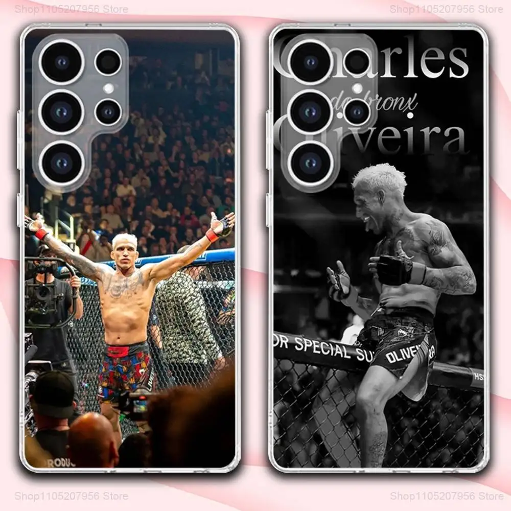 

C-Charles U-Ufcs O-Oliveira For Samsung A30,71,51,S9,10,20,Ultra,FE,Lite,S25,24,22,23,21,PIus Transparent Soft Phone Case